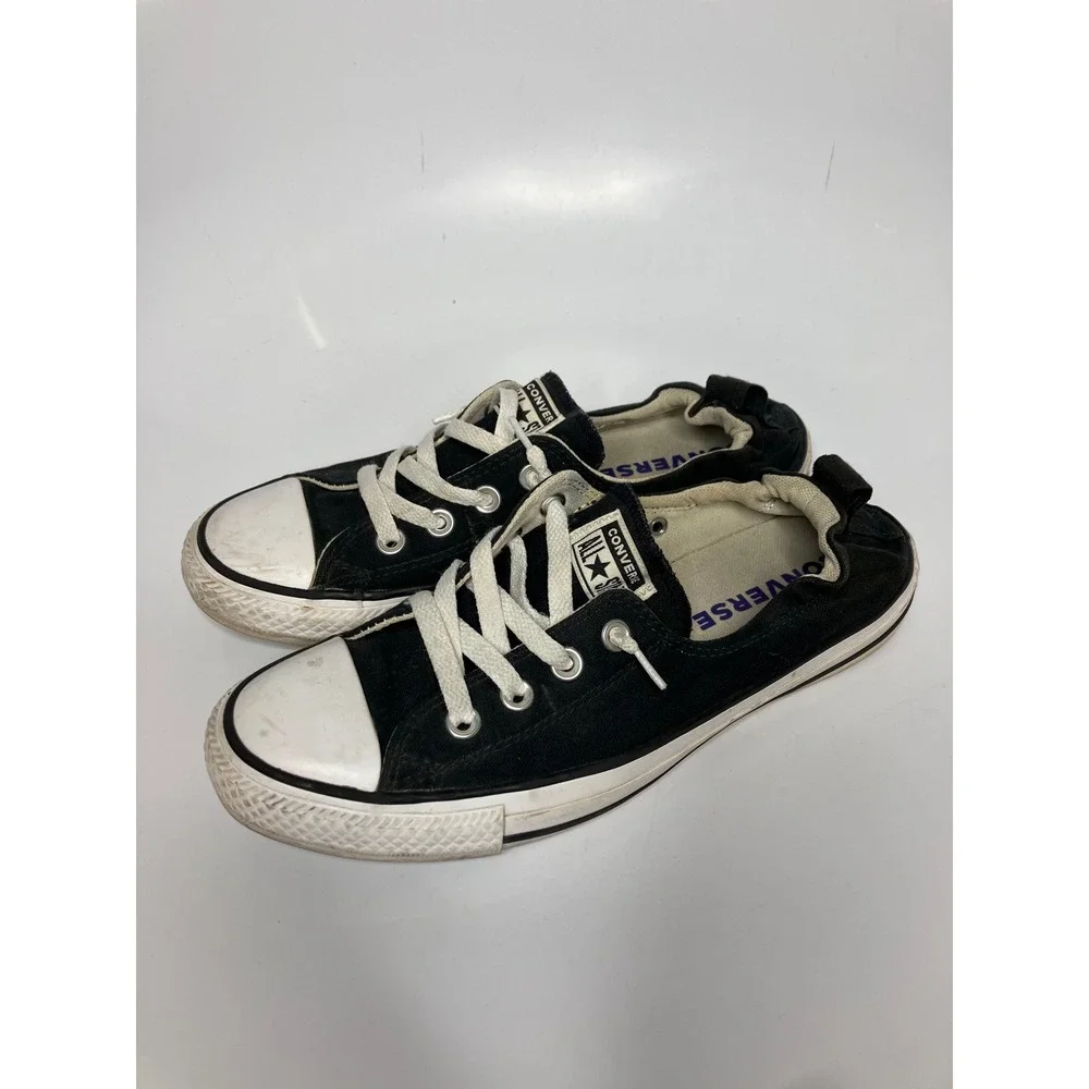 Converse Chuck Taylor Shoreline Women 9 Black Good Slip On Sneakers 537081F punk